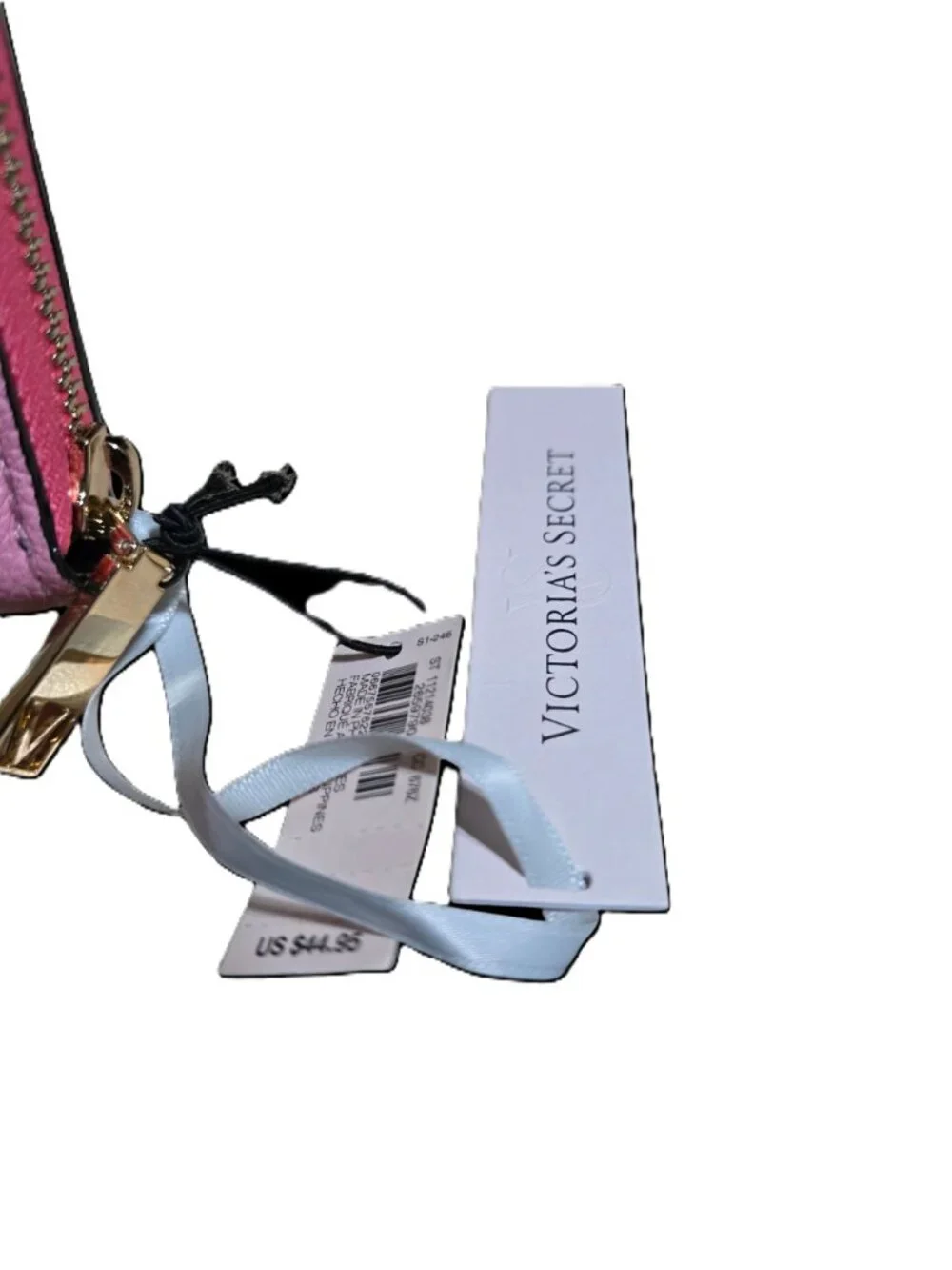 Victoria Secret Pink & White Striped Zip Around Wallet - Picture 5 of 11